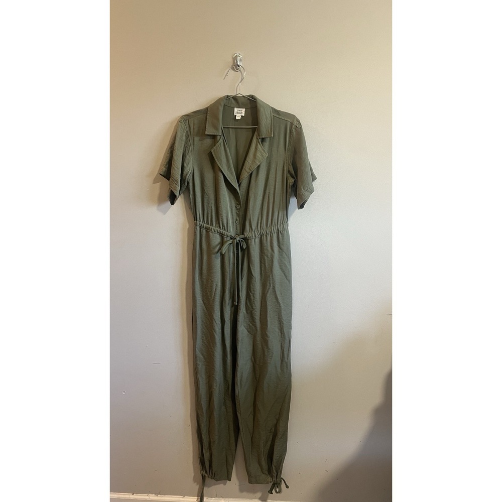 Tiny Anthropologie Heidi Green Short Sleeve Jumpsuit, Size XSP